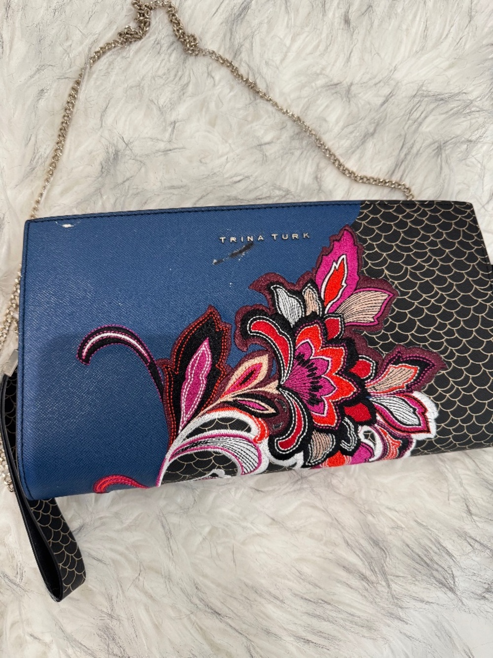 Trina Turk Embroidered Floral Clutch